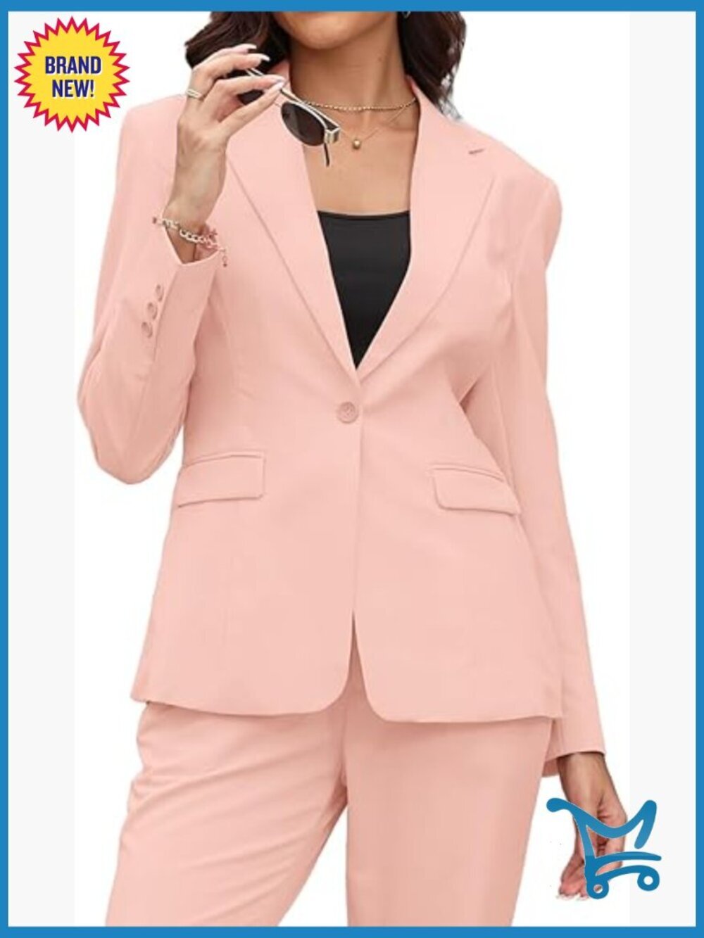 Women's 2 Piece Suit Set Blazer Pants Dressy Business Casual Outfit Slim Fit